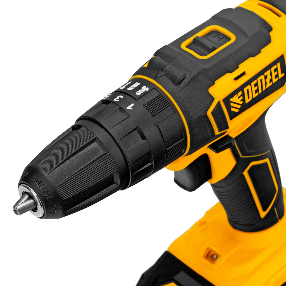 Дрель-шуруповерт аккумуляторная ударная CID-18-02BM, Li-Ion, 18 В, 2 акк. Denzel