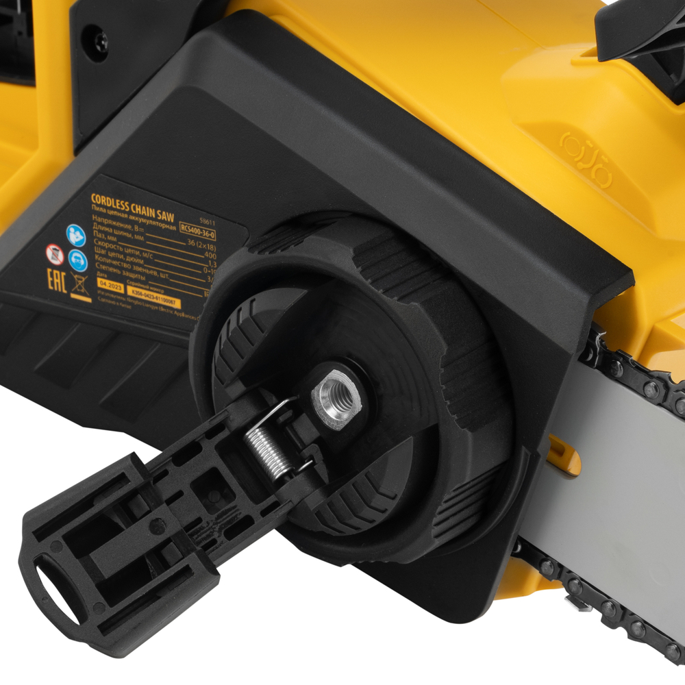 Цепная пила аккумуляторная бесщет. RCS400-36-0, Li-ion, 36 В, шина 400 мм Denzel