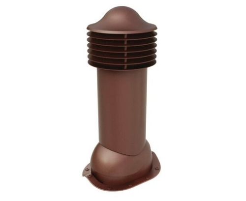 Труба вентиляционная для металлочерепицы d150мм, h-650мм не утепленная, шоколад RAL 8017
