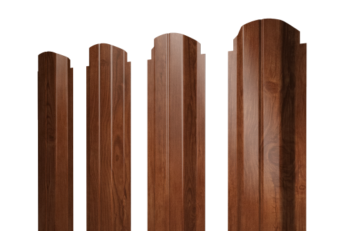 Штакетник П-образный А фигурный 0,45 Print Elite Rowan TwinColor