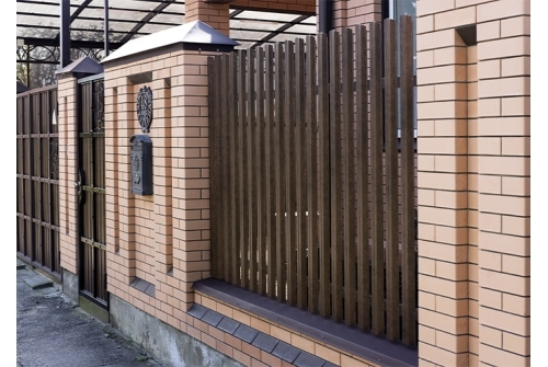 Штакетник П-образный А фигурный 0,45 Print Elite Antique Wood TwinColor