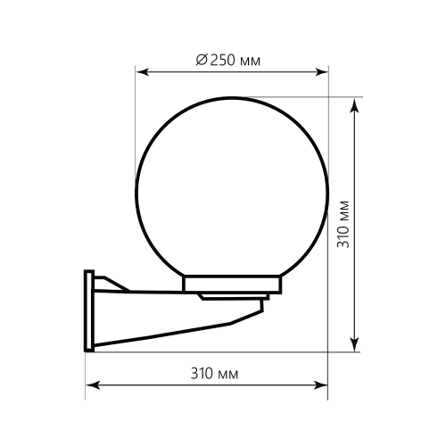 Светильник садово-парковый Feron НБУ 01-60-251 шар ПМАА E27 230V, молочно-белый 11582