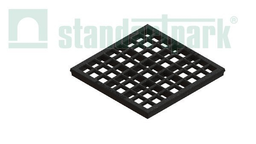 Решетка чугунная Basic ячеистая к дождеприемнику 300x300 кл. А15