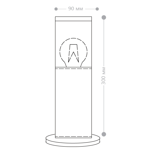 Светильник садово-парковый Feron DH1303, столб, E27 230V, черный 51332