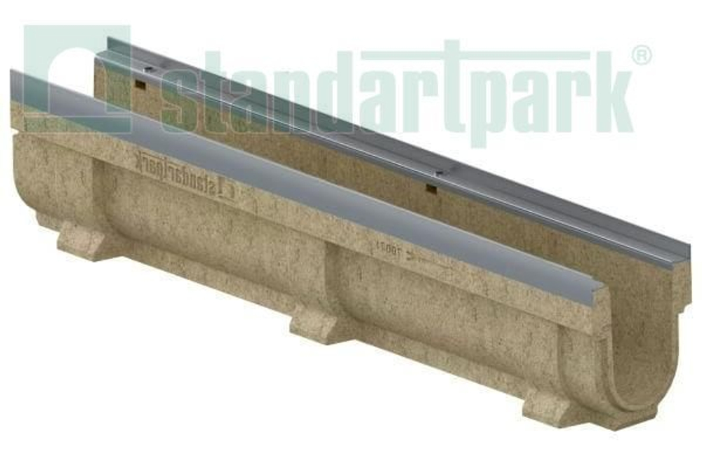 Лоток водоотводный полимербетонный CompoMax Drive DN100 h210 под решетки кл. C250, D400