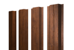 Штакетник П-образный A с прямым резом 0,4 Print Premium Golden Wood Fresh TwinColor