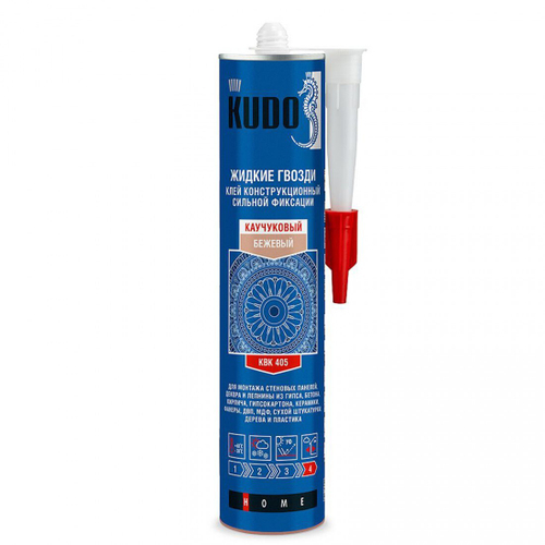 Клей жидкие гвозди Kudo KBK 405 сильной фиксации каучуковый универсальный 300 мл, шт