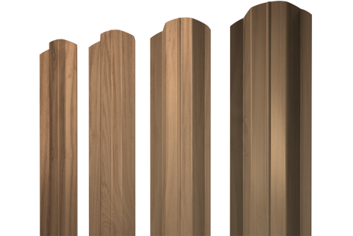 Штакетник М-образный B фигурный 0,45 Print Elite Honey Wood TwinColor