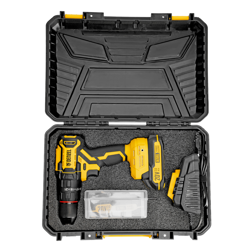 Дрель-шуруповерт аккумуляторная ударная бесщет. CIDH-BL-20, Li-Ion, 20 В// Denzel