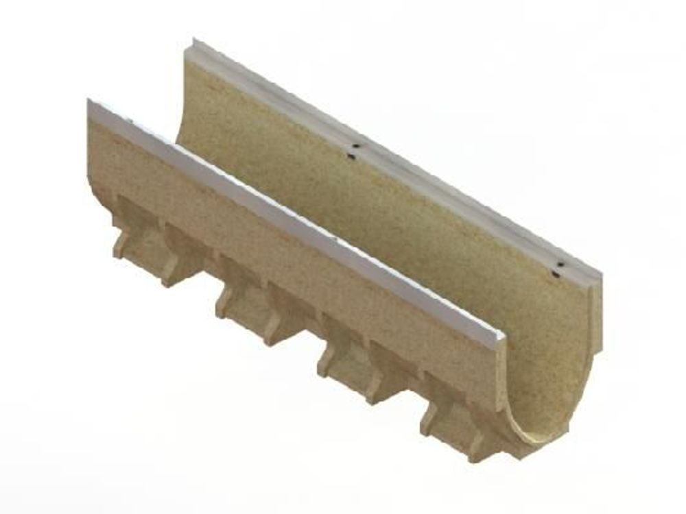 Лоток водоотводный CompoMax Drive полимербетонный V-образный DN200 H310 кл.С 75076V