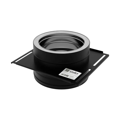 Площадка Craft опорная сквозная нержавеющая (316/0,8/430/0,5) ф150х250 черная