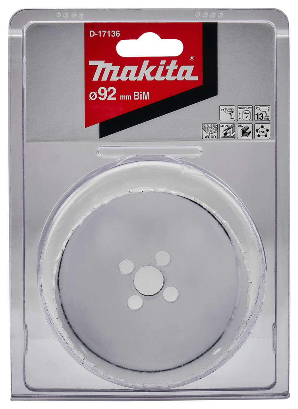 Биметаллическая коронка 92х38 мм Makita D-17136