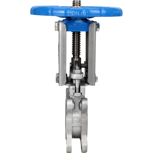 Задвижка шиберная DN.ru GVKR3131E-1W-Fb-S Ду65 Ру10 односторонняя, межфланцевая, шпиндель - выдвижной, корпус - нержавеющая сталь 304, шибер - нержавеющая сталь 304, уплотнение - EPDM, управление - штурвал, WENZ