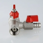 Кран шаровый с дренажем и обратным клапаном ½"в x ½"в x ¼"в x 14ш Valtec VT.248.N.04
