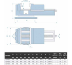 Станочные тиски 200мм, поворотные, с открытым винтом, серия QB GRIFF b241203