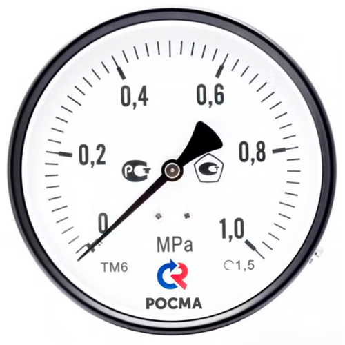 Манометр Росма ТМ-61GТЭ.GG (G-16кгс/см2) М2Gх1.5 1.5 общетехнический 15Gмм, тип - ТМ-61GТ, эксцентрическое присоединение, G-16кгс/см2, резьба М2Gх1.5, класс точности 1,5