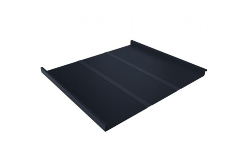 Фальц двойной стоячий Line Grand Line 0,5 Satin Matt с пленкой на замках RAL 7024 мокрый асфальт