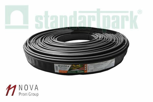 Садовый бордюр "Канта" черный, бухта 50 м, 100 м, 160 м