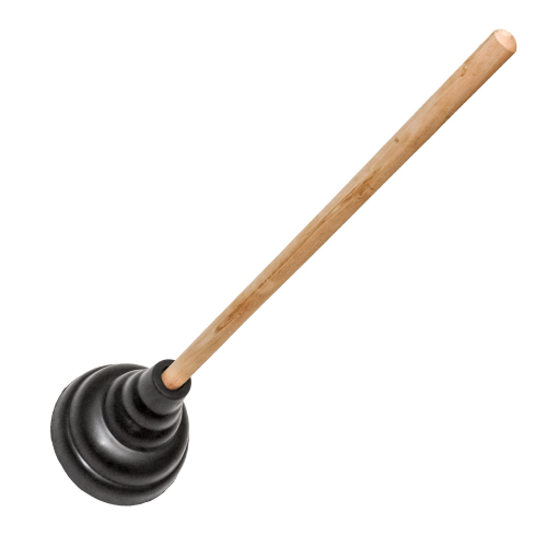 Вантуз для удаления засоров "Классик", деревянная ручка 53 см