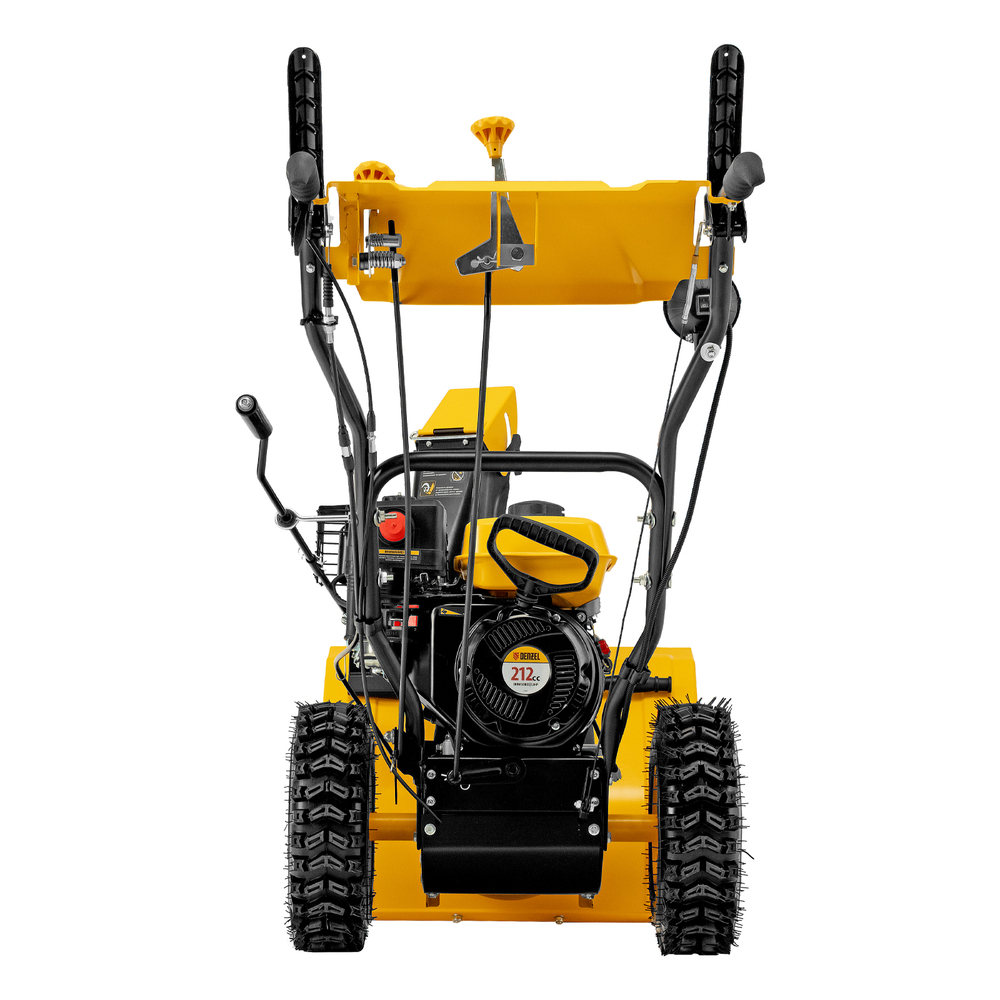 Гибридная снегоуборочная машина с функц. подметания SWB-600, 212 сс, руч. старт, 2 насадки Denzel