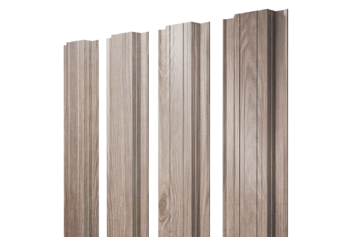 Штакетник Прямоугольный с прямым резом 0,45 Print-Double Elite White Wood