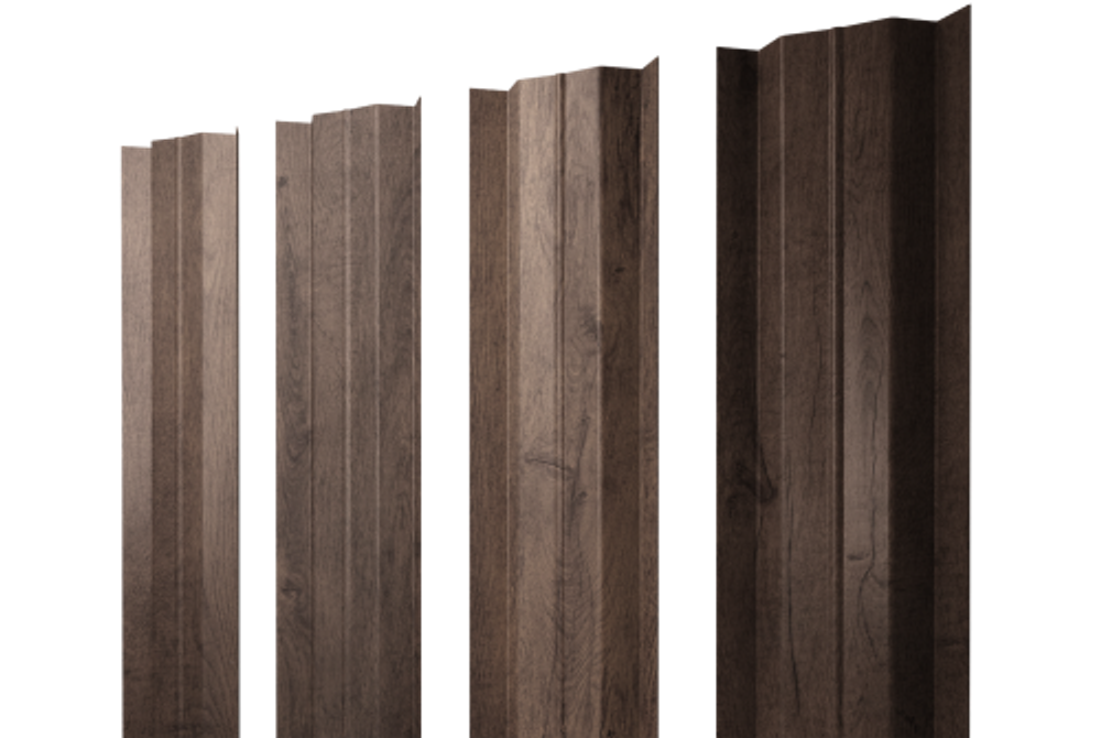 Штакетник М-образный В с прямым резом 0,45 Print Premium Almond Wood Fresh