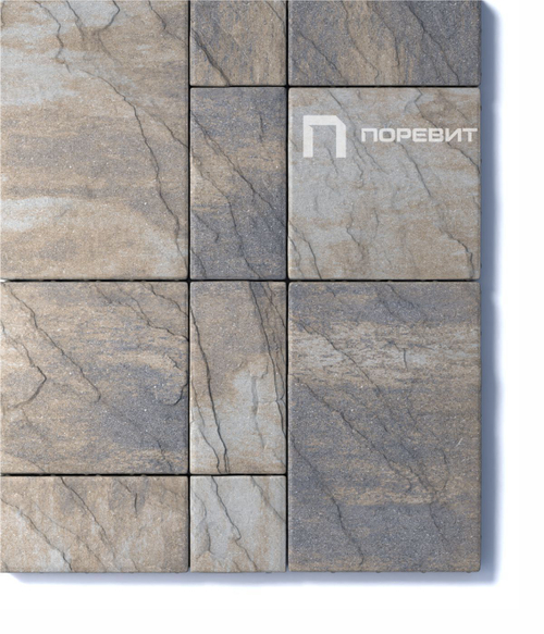 Тротуарная плитка Поревит Искусственный камень "ПЕТРА" 11.Фсм.6