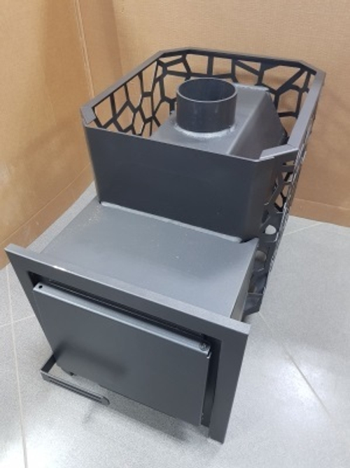 Печь для бани Сталь-Мастер Рада 4 14М дверка стальная антрацит дровяная сетка