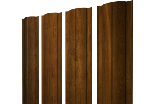Штакетник Круглый с прямым резом 0,45 Print-Double Elite Golden Wood
