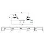 Группа коллекторная с расходомерами 3 отвода 1"в/в x ¾"ек Valtec VTc.586.EMNX.0603