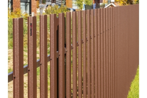 Штакетник Прямоугольный с прямым резом 0,5 Satin Matt RAL 8017 шоколад