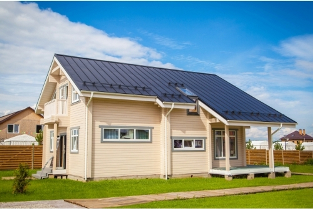 Кликфальц Grand Line 0,5 Rooftop Бархат с пленкой на замках RAL 7024 мокрый асфальт