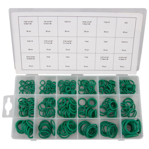 WDK-214044 Набор уплотнительных колец для автокондиционеров, цвет зеленый 270шт