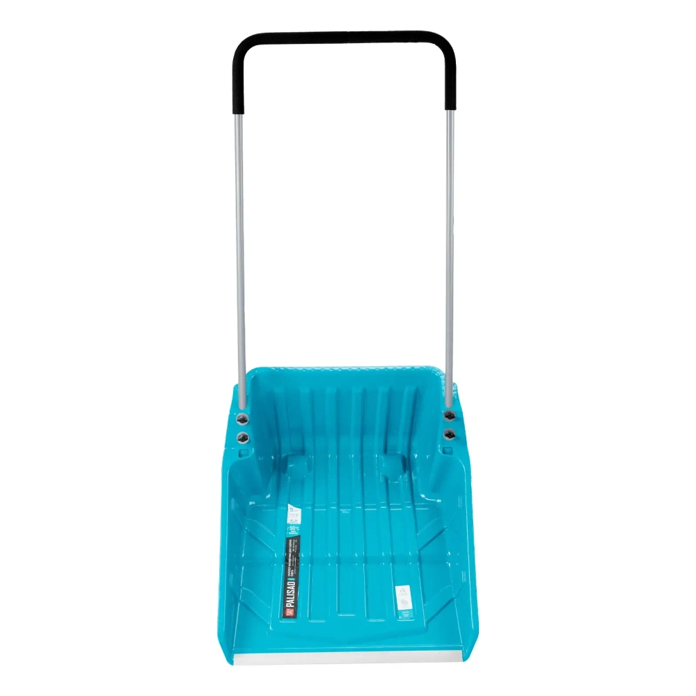 Скрепер-волокуша для уборки снега, полипропилен, колеса, 595х715х1445мм, рукоятка с ПВХ, LUXE Palisad