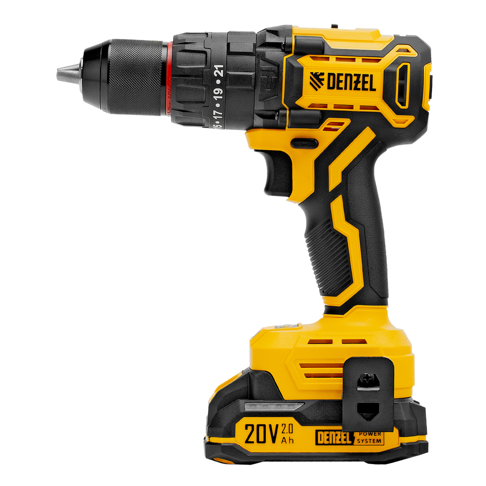 Дрель-шуруповерт аккумуляторная ударная бесщет. CIDH-BL-20, Li-Ion, 20 В// Denzel