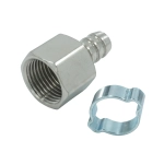 OPT-74012HF Штуцер пневматический ёлочка с обжимным кольцом, внутренняя резьба 1/4", 12 мм