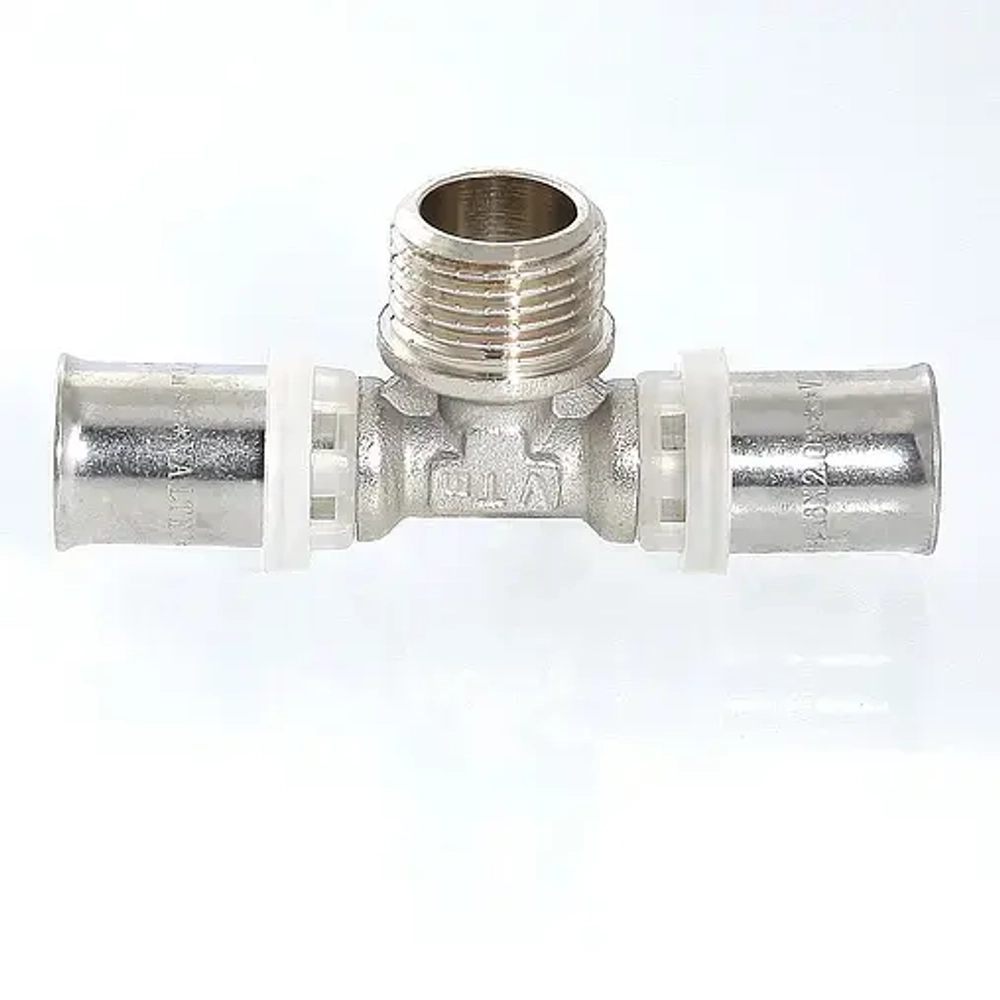 Тройник пресс переходной 16мм x ½"н x 16мм Valtec VTm.233.N.160416