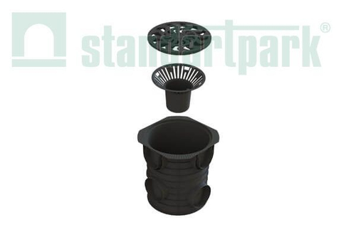 Дождесборник S'park круглый пластиковый с решеткой водоприемной пластиковой кл. А15