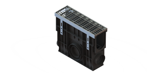 Пескоуловитель пластиковый PolyMax Drive DN100 H400 с решеткой ячеистой ОС кл. А15 (к-т)