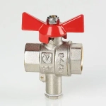 Кран шаровый для подключения датчика температуры ½"в x ½"в Valtec VT.247.N.04