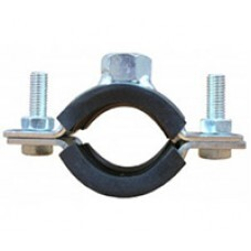 Хомут тяжелой нагрузки с обрезиненный металлический хомут с гайкой 1 (32-38) М12