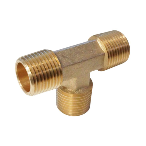 WDK-43PMB Фитинг T - образный, резъба 1/2" PT, M-M-M (внешний), латунь