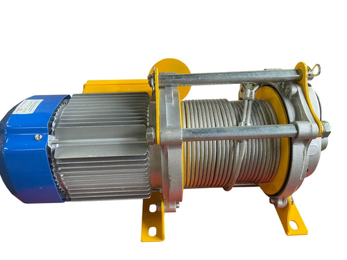 Лебедка электрическая 500/1000кг 50/25м с канатом 220В алюминиевый корпус TOR KCD (TSA)