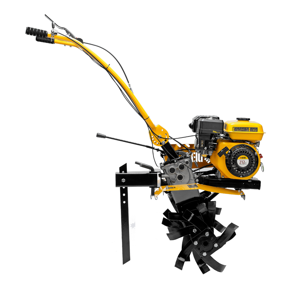 Мотоблок DPT-170SB, 7 л.с., ремен.сцеп, фрез 3х4, ШОМ, без колес, передачи 2В/1Н Denzel