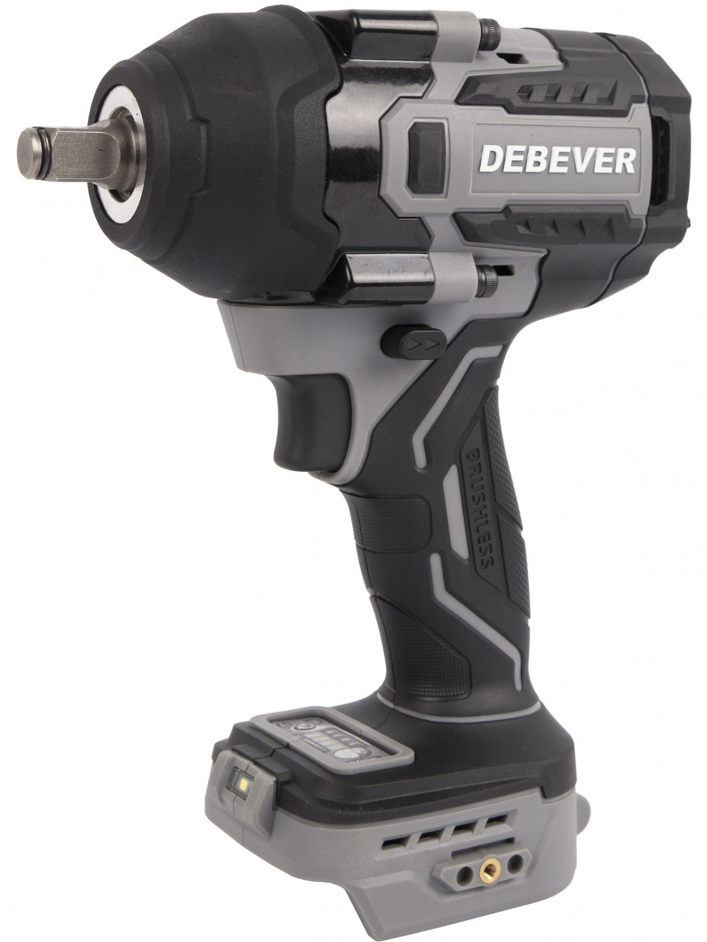 DBE-6348C Гайковерт аккумуляторный DeBever бесщеточный, ударный, квадрат 1/2", 850Nm, 20B