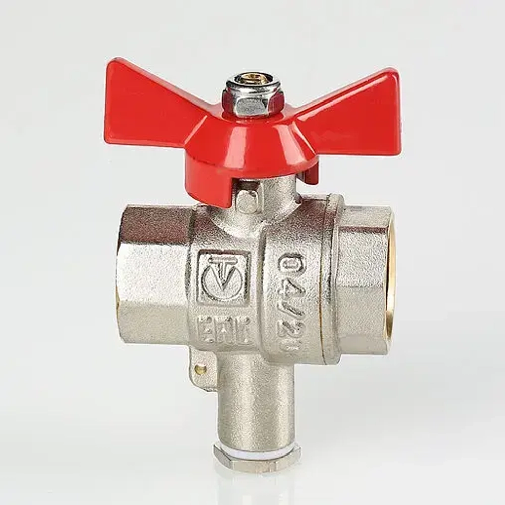 Кран шаровый для подключения датчика температуры ½"в x ½"в Valtec VT.247.N.04