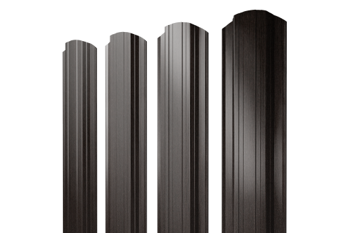 Штакетник Прямоугольный фигурный 0,45 Print Elite Coffee Wood TwinColor