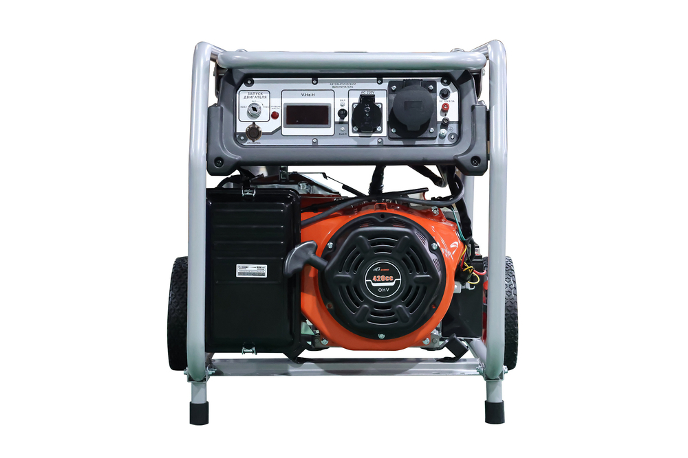 Генератор бензиновый 5,0 кВт 220В с АВР, электростартером и колесами TOR KM6500HA