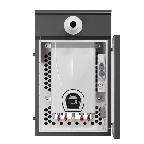 Котельная наружного размещения KRATS 24кВт 2 контурный настенный с котлом Federica Bugatti 24 VARME