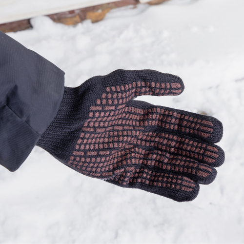 Перчатки трикотажные, акрил, ПВХ гель, "Протектор", черны, оверлок Россия Сибртех